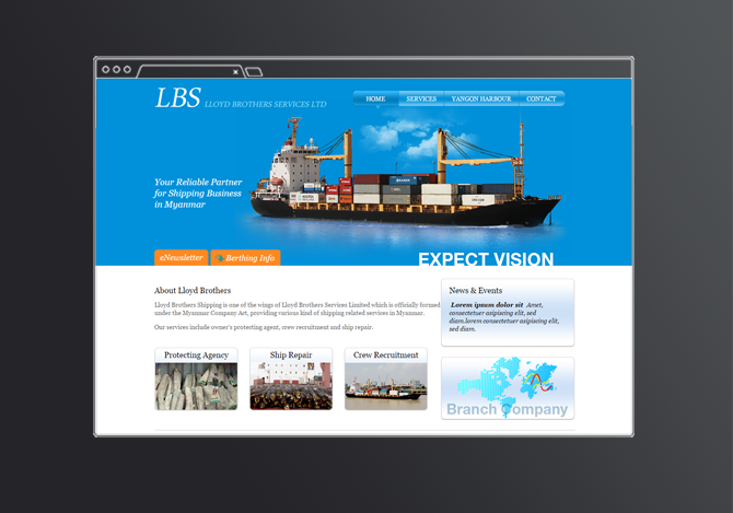 LBS Lloyd Brothers Shipping — original artwork preserved from Media Lane’s portfolio