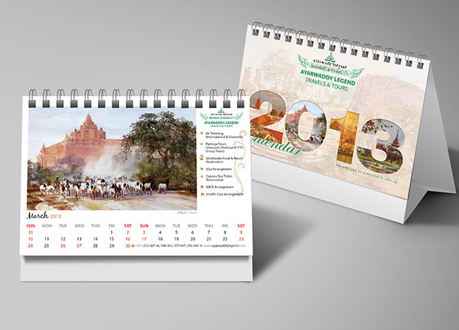 Ayarwaddy Legend Calendar — creative design by Media Lane