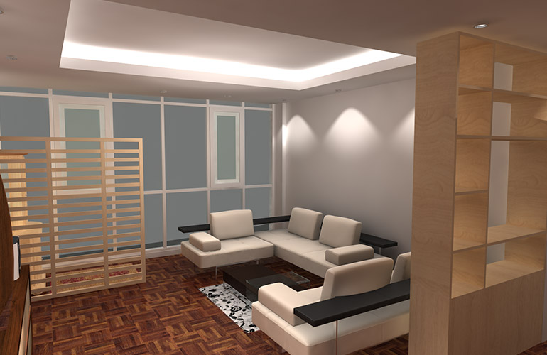 Condo Living Room — room design by Media Lane