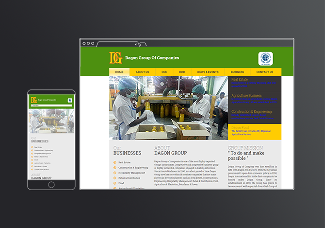 Dagon Group Of Companies — website design by Media Lane