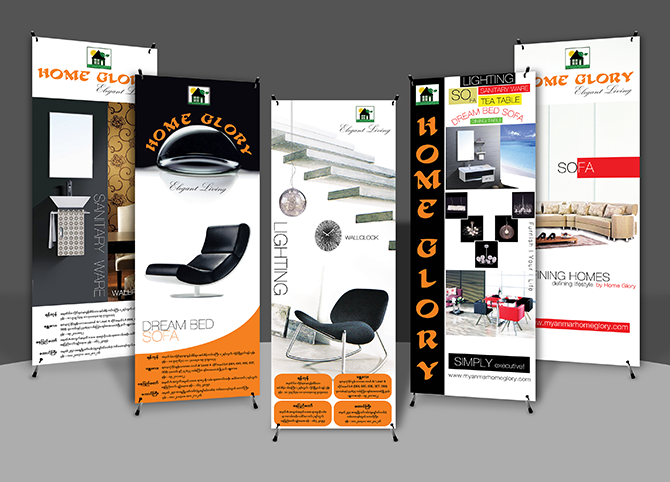 Home Glory X-Stand — creative design by Media Lane
